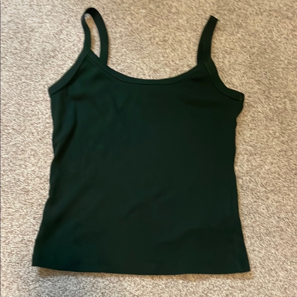 Aritzia HomeStretch Women's Dark Green Tank Top
